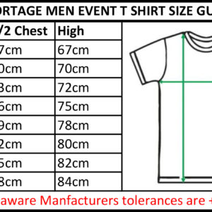 Sportage Event Tee Men T Shirt size guide