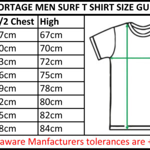 Sportage Surf Tee Men Size Guide