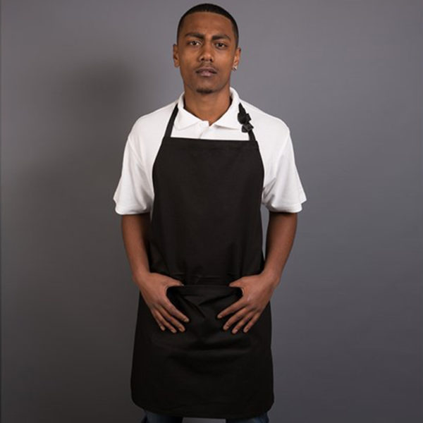 Full Bib With Pocket Black