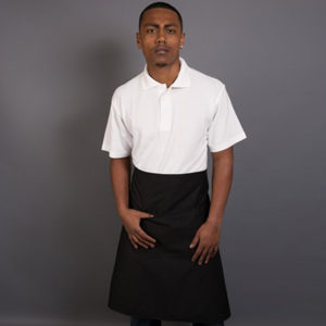 Long Apron With Pocket Black