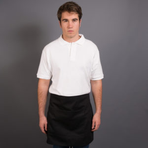 Short Apron With Pocket Black